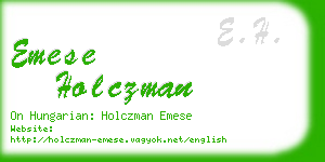 emese holczman business card